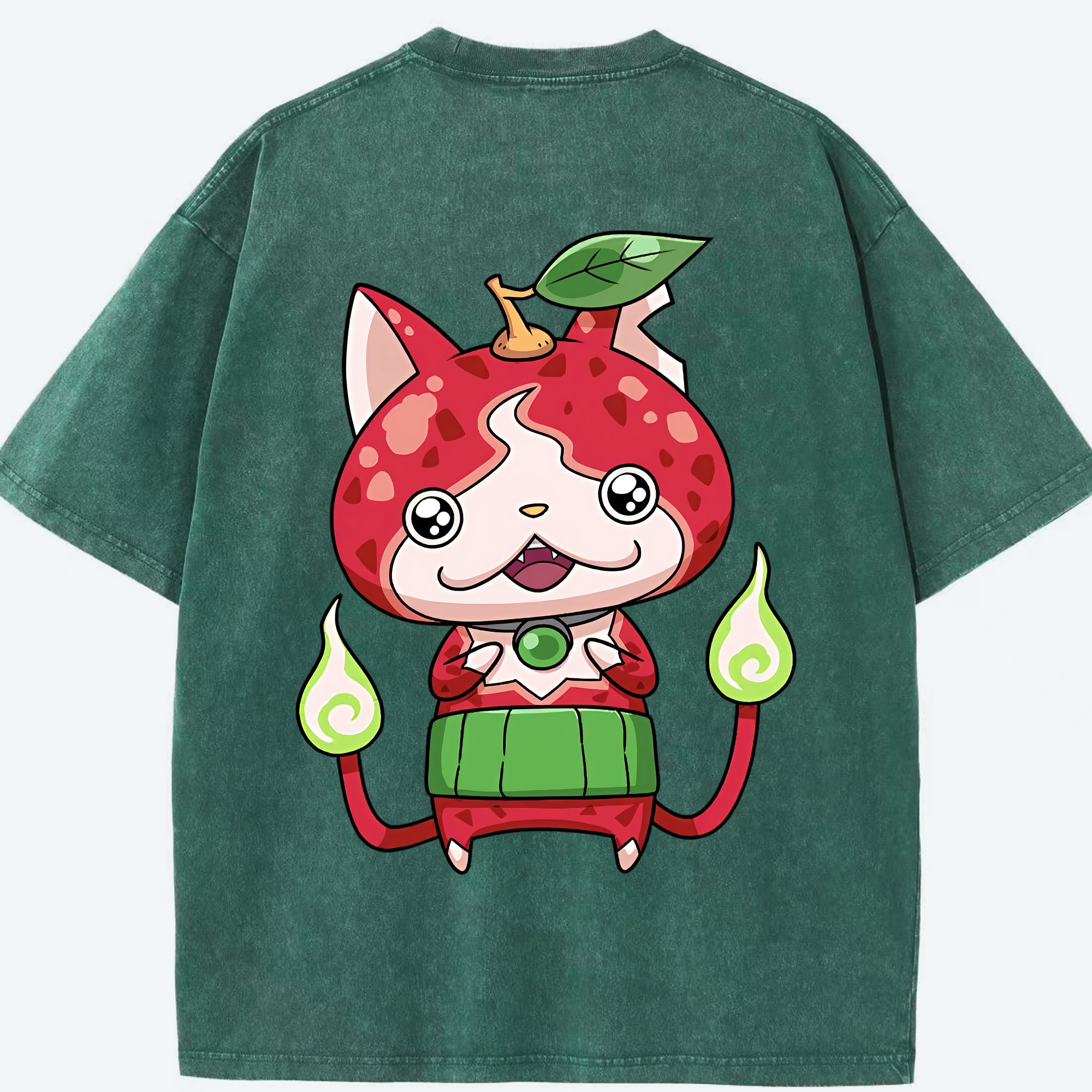 （画像用） 妖怪ウォッチ Yo-kai Watch 綿100% ヴィンテージ風 半袖Tシャツ（背面プリント）